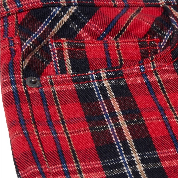 Current/Elliott The Stiletto Tartan Mid-rise jeans size 25 like new - Picture 4 of 10